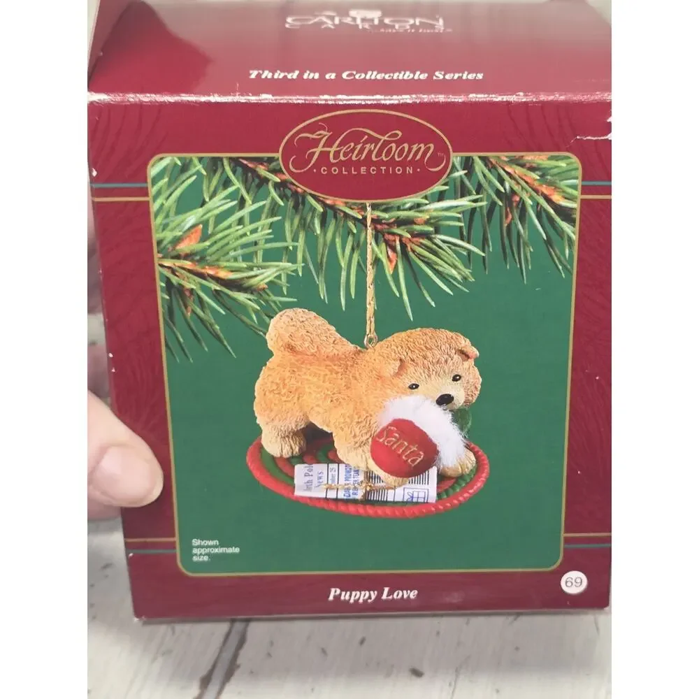 Carlton Heirloom Puppy LOVE ChowChow Christmas Holiday Ornament 2006 VTG New